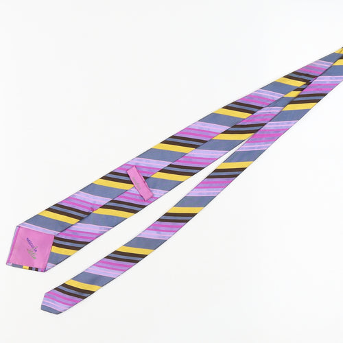 Nodus Men's Multicoloured Striped Silk Tie