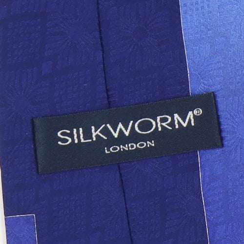 Silkworm Men's Blue Geometric Handmade Silk Tie