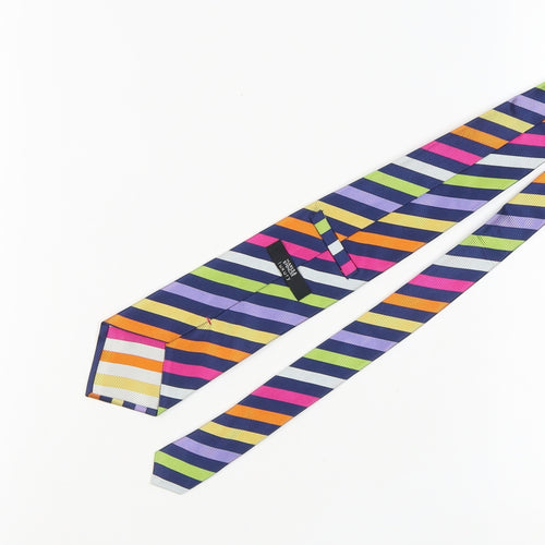 Marks and Spencer Luxury Silk Striped Men's Tie Multicoloured