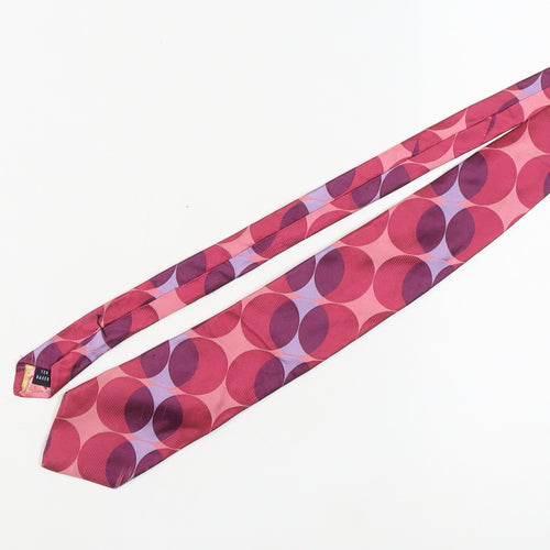 Ted Baker Men's Pink Geometric Silk Tie