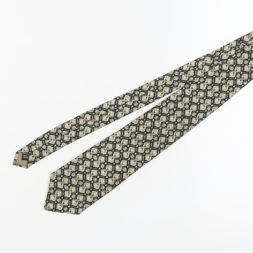 Keith Morgan Men's Black Geometric Silk Tie