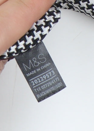 Marks and Spencer Men's Black Houndstooth Tie