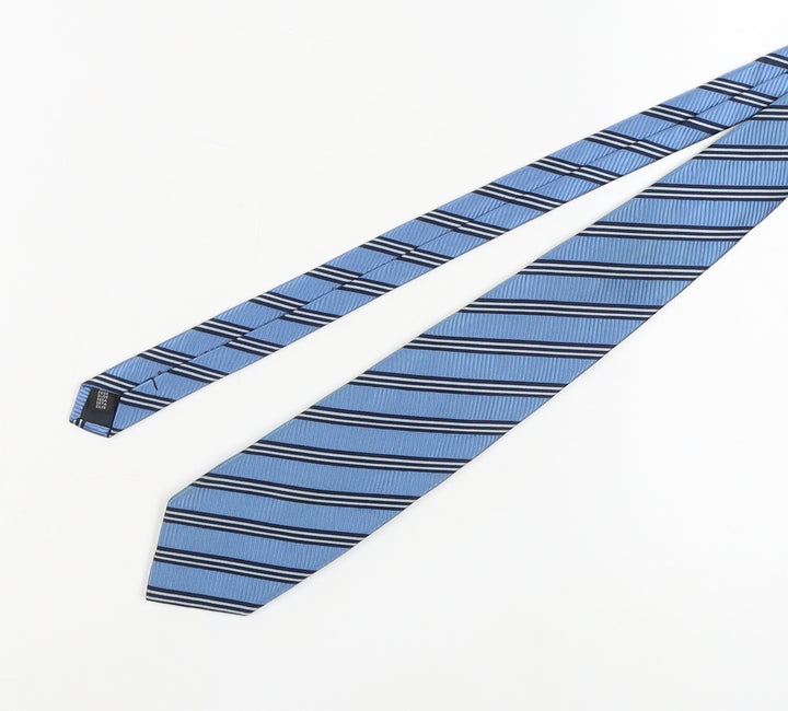 Daniel Hechter Men's Blue Striped Silk Tie