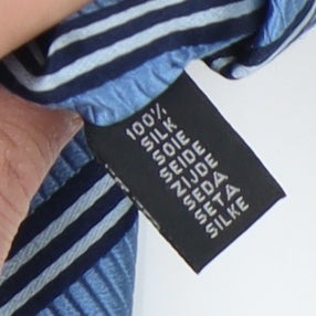 Daniel Hechter Men's Blue Striped Silk Tie