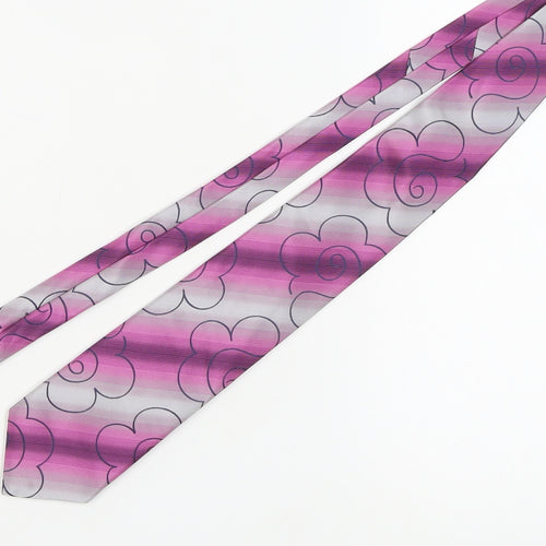 Marks and Spencer Men's Pink Floral Silk Tie