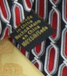 Donald J. Trump Men's Red Geometric Silk Tie
