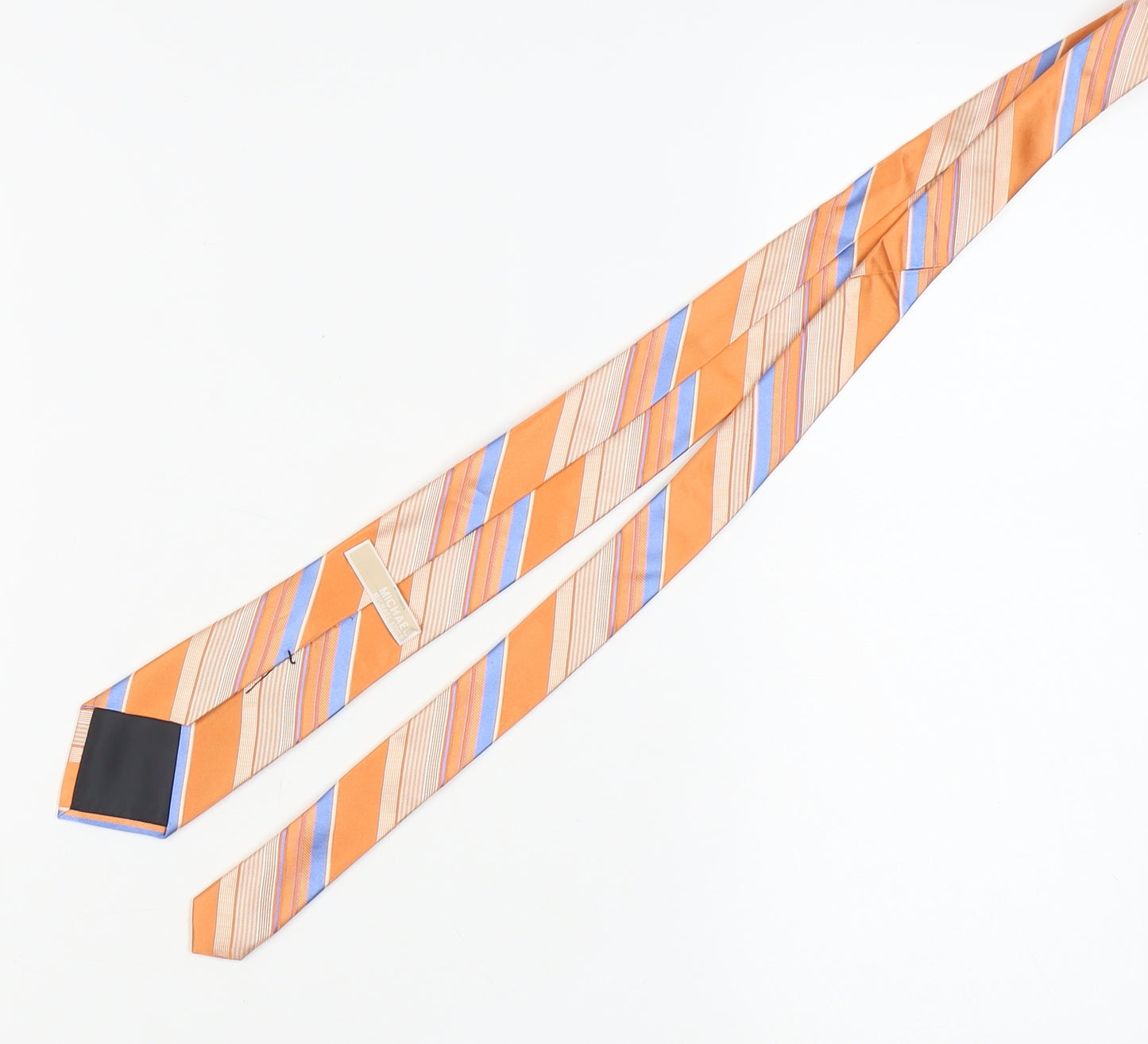 Michael Kors Men's Orange Striped Silk Tie