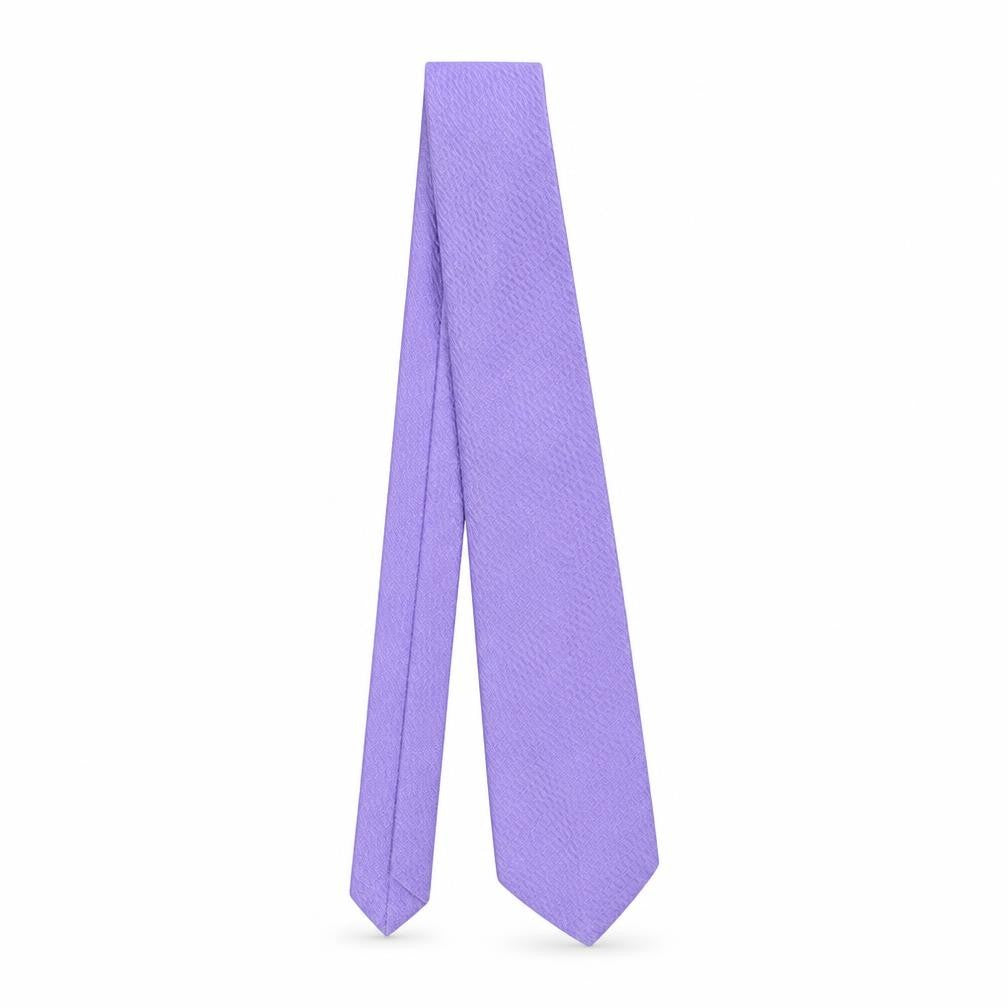Front view of Thomas Pink Men's Purple Geometric Silk Tie