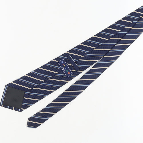 Milano Silk Men's Blue Striped Tie