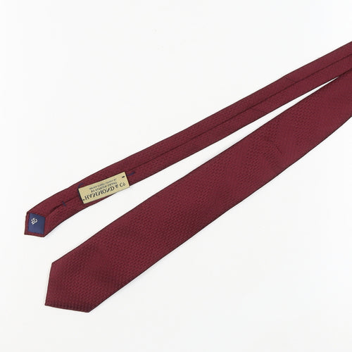 Debenhams Men's Red Silk Geometric Tie