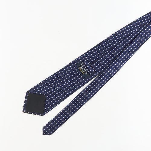 Moss Men's Blue Geometric Designer Tie, One Size