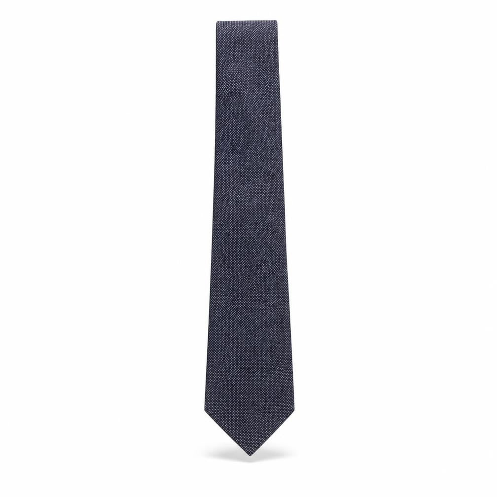 Front view of Tie Rack Blue Silk Men's Polka Dot Tie One Size