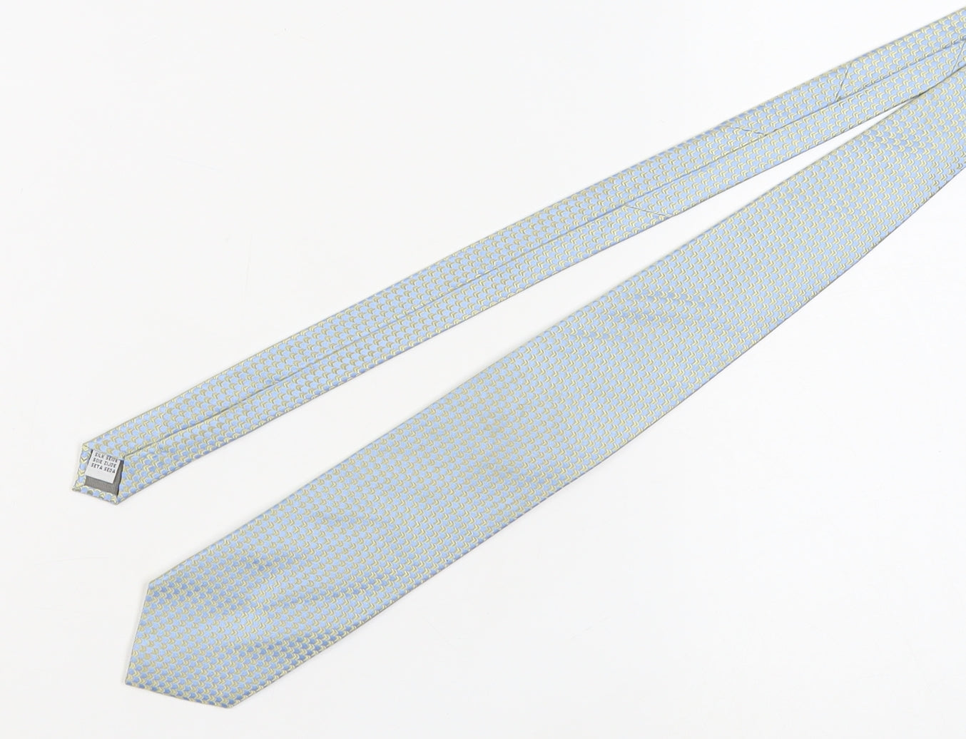 Bäumler Men's Blue Geometric Silk Tie