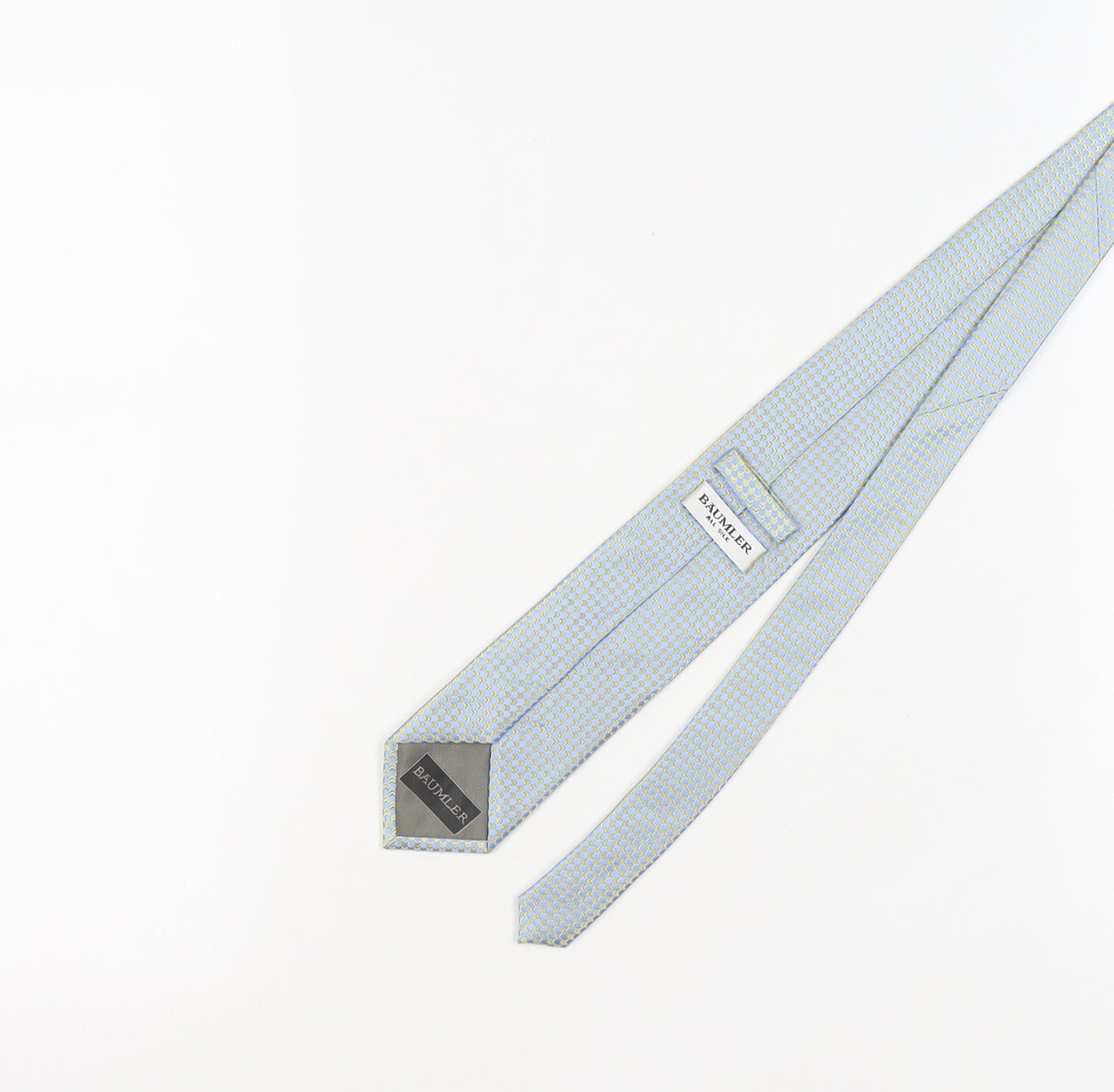 Bäumler Men's Blue Geometric Silk Tie