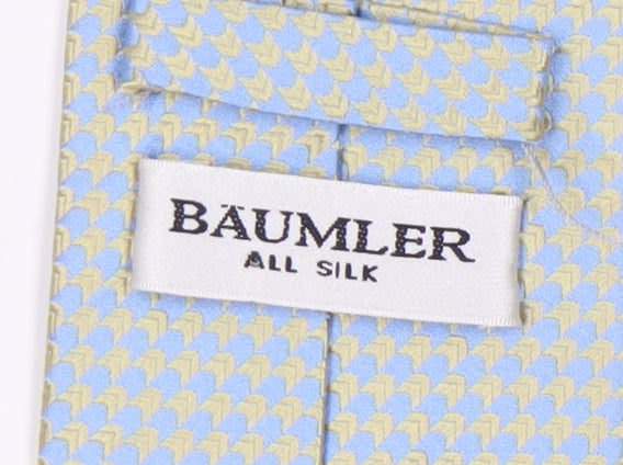Bäumler Men's Blue Geometric Silk Tie