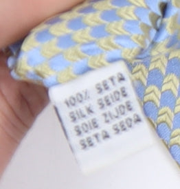 Bäumler Men's Blue Geometric Silk Tie