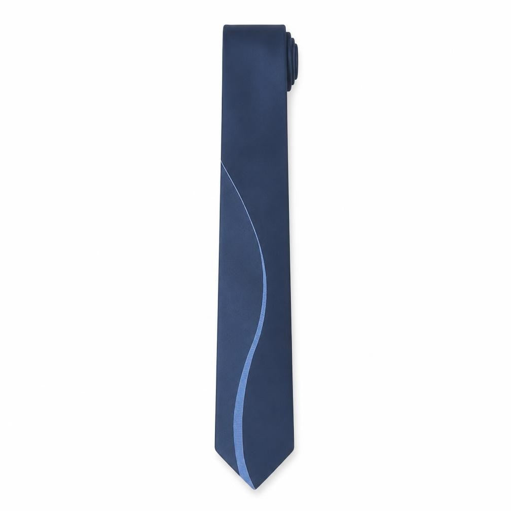 Front view of Next Men's Blue Silk Slim Tie