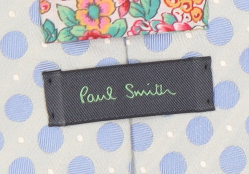 Paul Smith Blue Silk Polka Dot Men's Tie