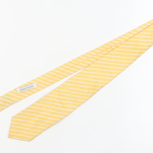 Giorgio Mariani Men's Yellow Striped Silk Tie