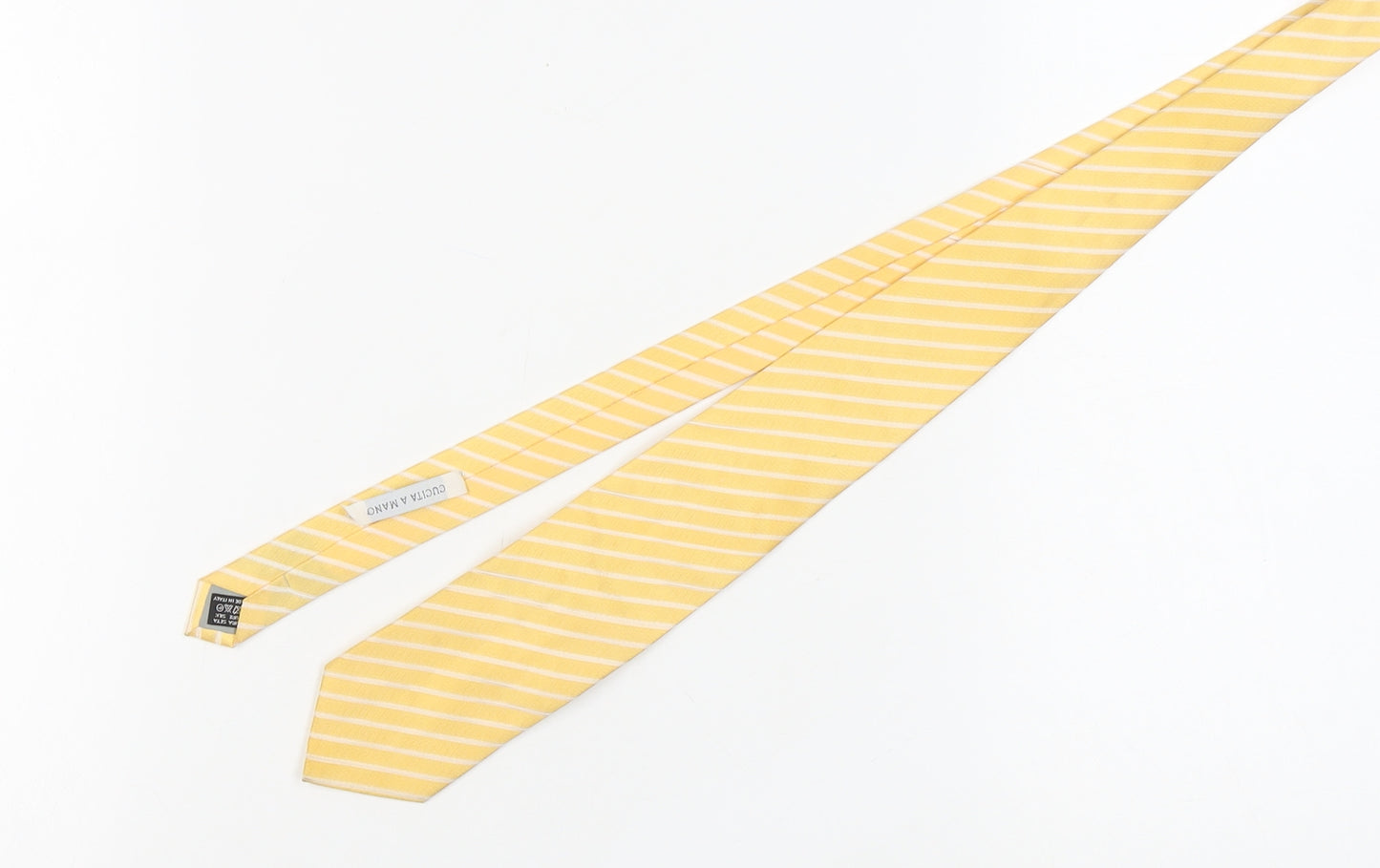 Giorgio Mariani Men's Yellow Striped Silk Tie