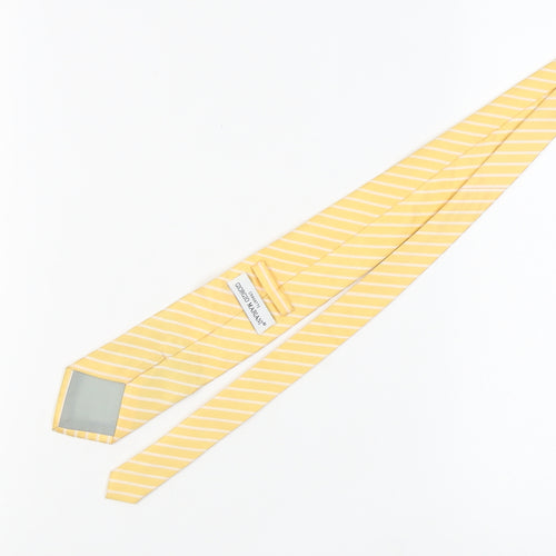 Giorgio Mariani Men's Yellow Striped Silk Tie