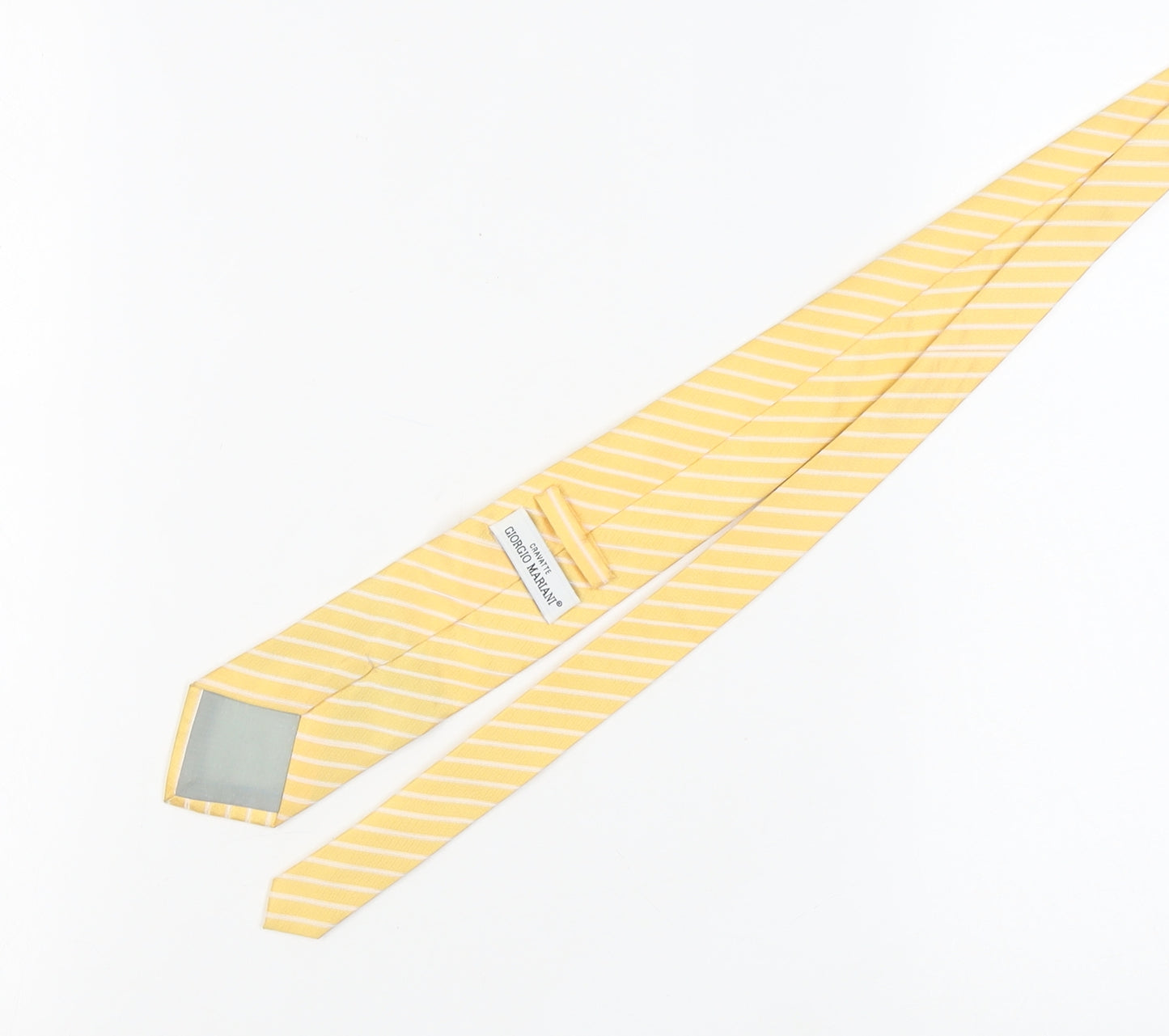 Giorgio Mariani Men's Yellow Striped Silk Tie