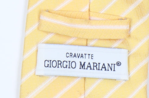 Giorgio Mariani Men's Yellow Striped Silk Tie
