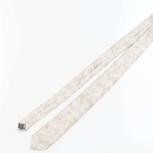 yd. Men's Beige Paisley Slim Tie