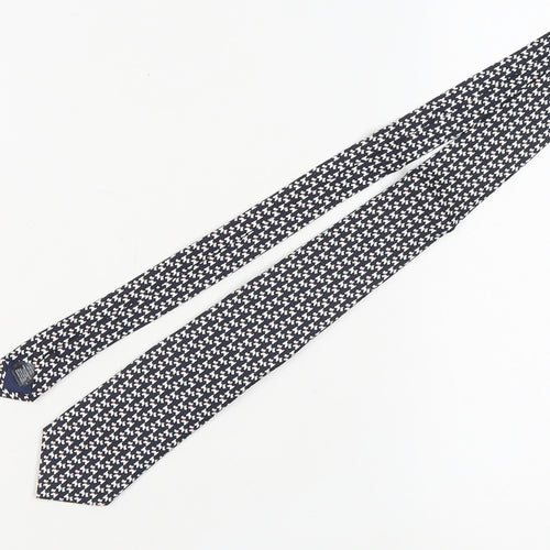Marks and Spencer Men's Black Silk Animal Print Tie