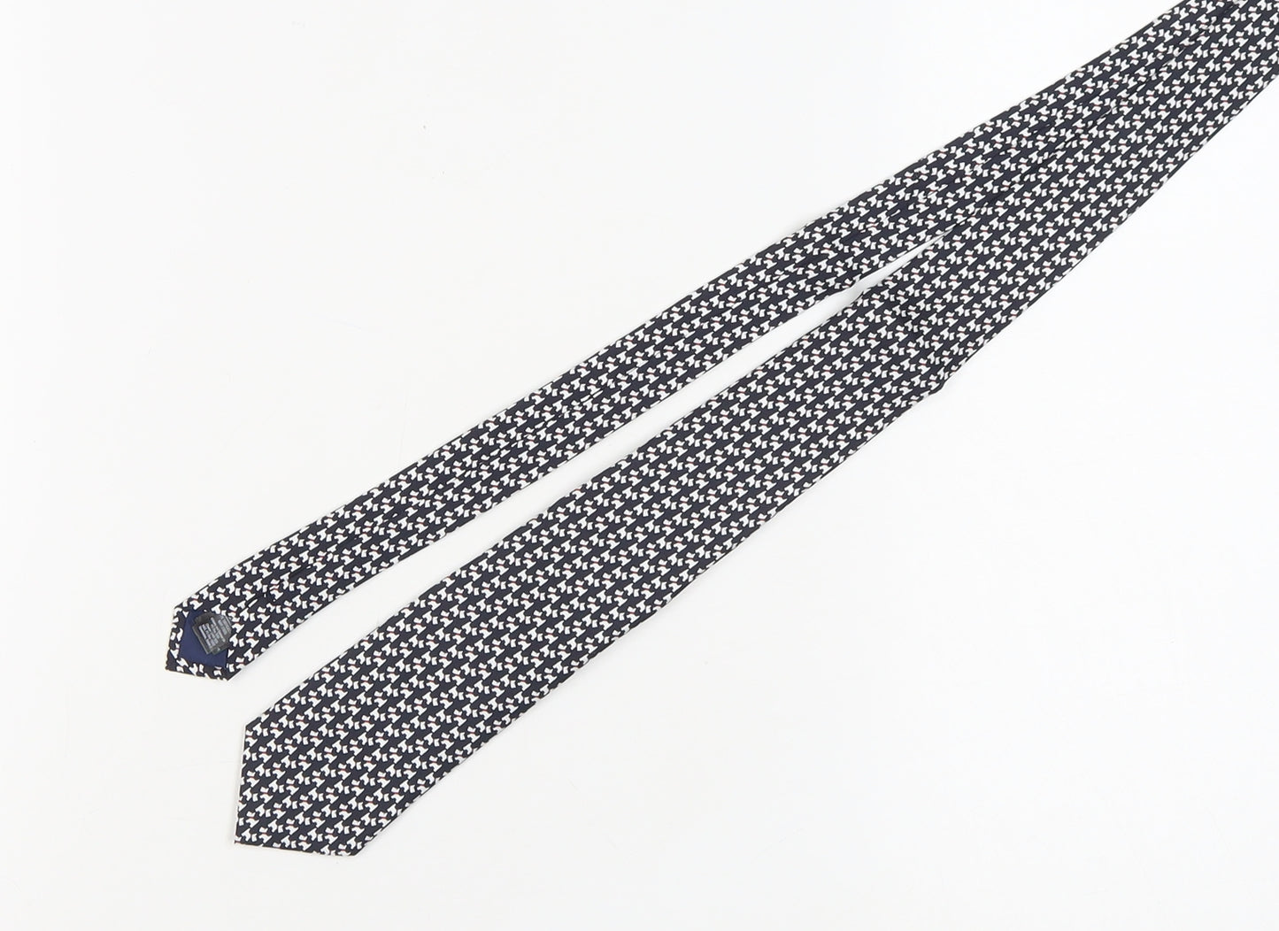 Marks and Spencer Men's Black Silk Animal Print Tie