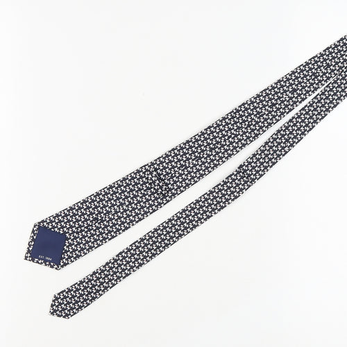 Marks and Spencer Men's Black Silk Animal Print Tie