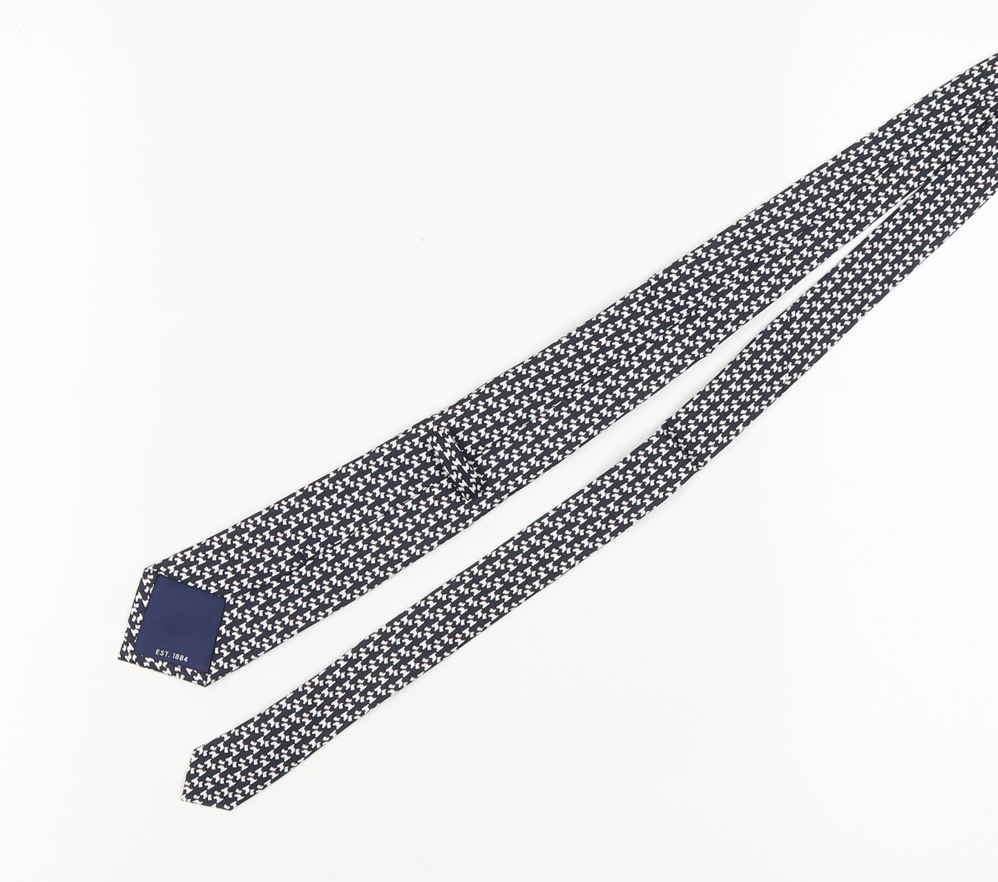 Marks and Spencer Men's Black Silk Animal Print Tie