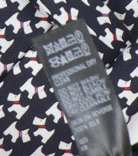 Marks and Spencer Men's Black Silk Animal Print Tie