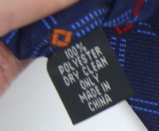 BHS Mens Blue Plaid Check Tie Polyester