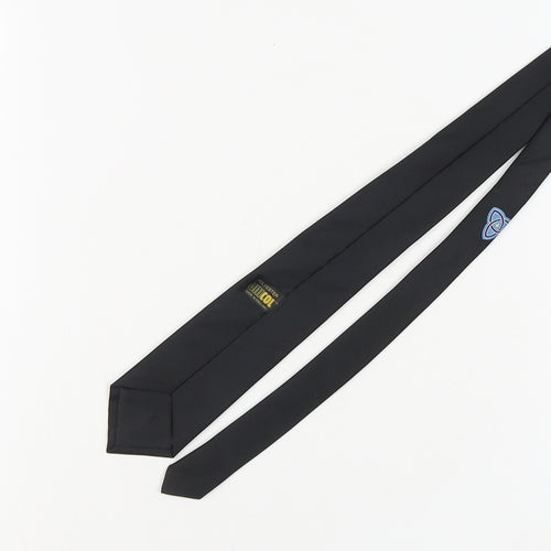 Unicol Men's Black Slim Tie, Vintage, Excellent Condition