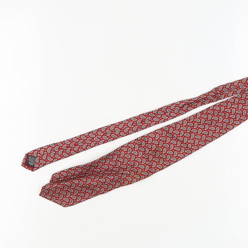 The Windsor Collection Men's Red Paisley Silk Tie