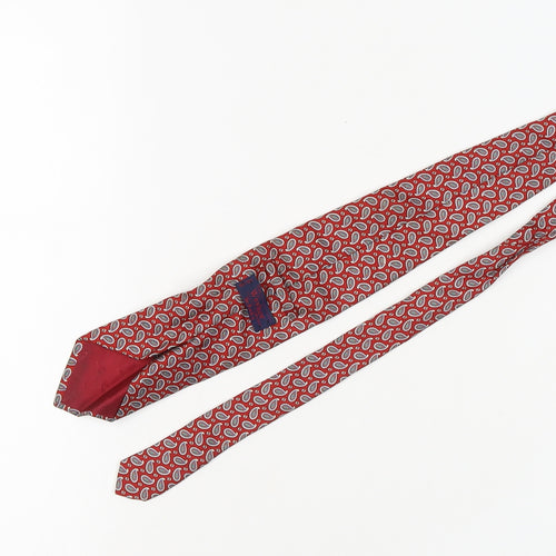 The Windsor Collection Men's Red Paisley Silk Tie