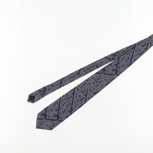 NISHIJIN Blue Polyester Men's Tie
