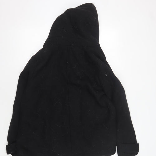 Zara Women's Black Hooded Parka L