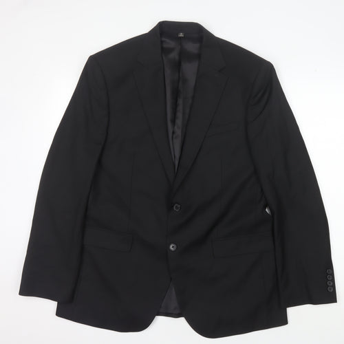 Marks & Spencer Men's Black Suit Jacket, 42 Regular Fit