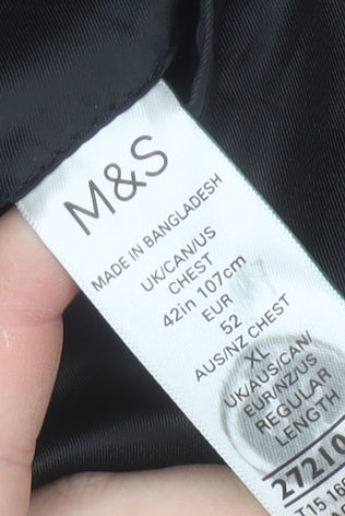 Marks & Spencer Men's Black Suit Jacket, 42 Regular Fit