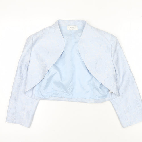 Condici Women's Blue Floral Cropped Blazer Size 8