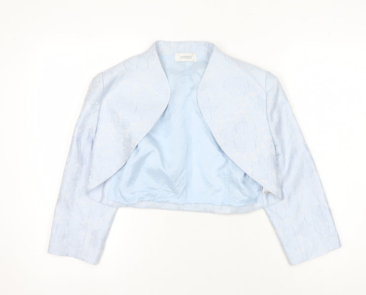 Condici Women's Blue Floral Cropped Blazer Size 8