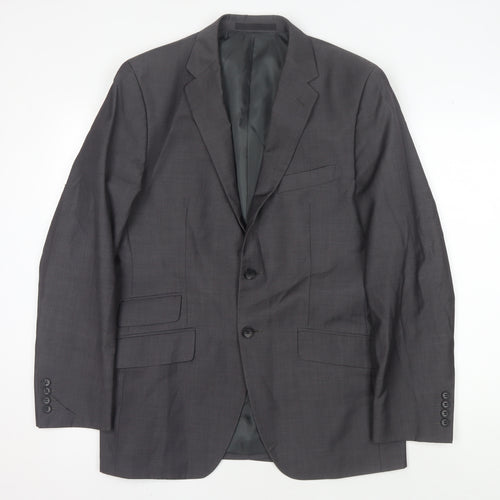 Marks and Spencer Men's Grey Blazer 40 Regular Fit