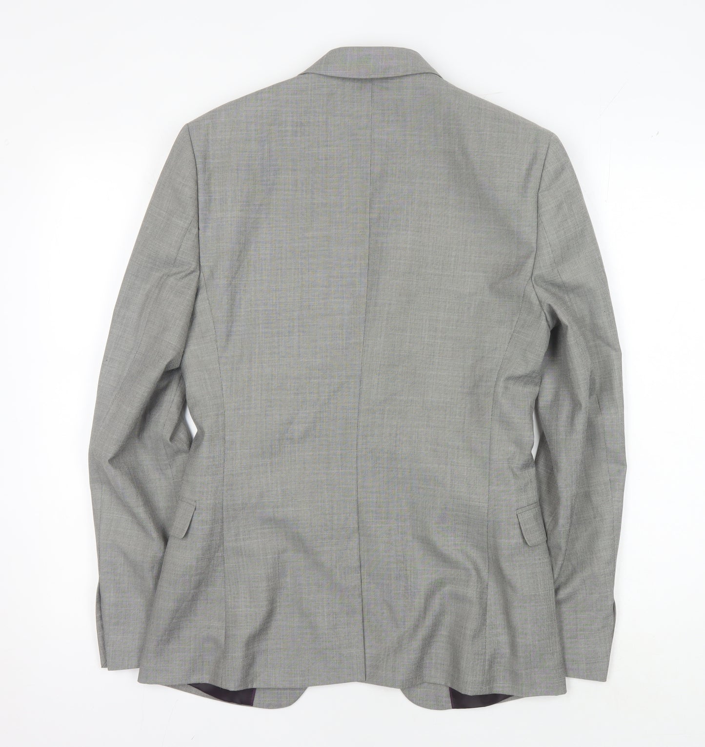 Topman Grey Men's Blazer - Regular Fit, Size 34