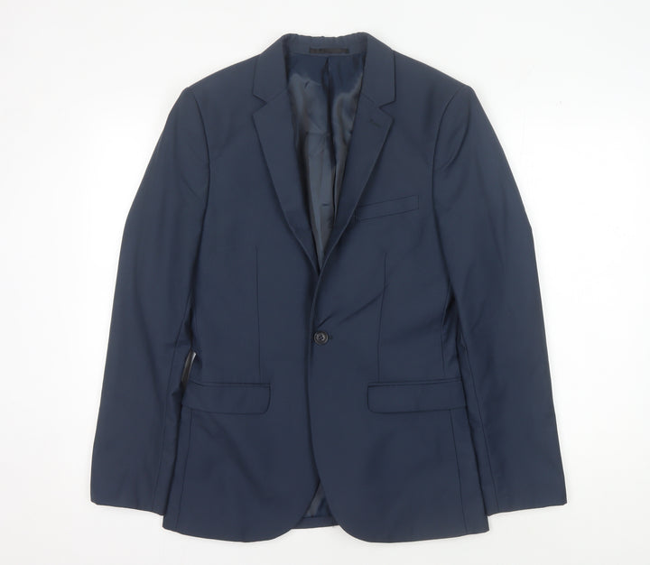 Topman Men's Blue Skinny Blazer 34R Formal Jacket