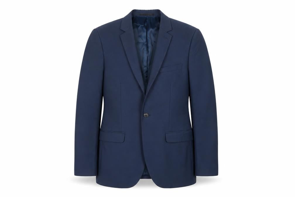 Front view of Topman Men's Blue Skinny Blazer 34R Formal Jacket