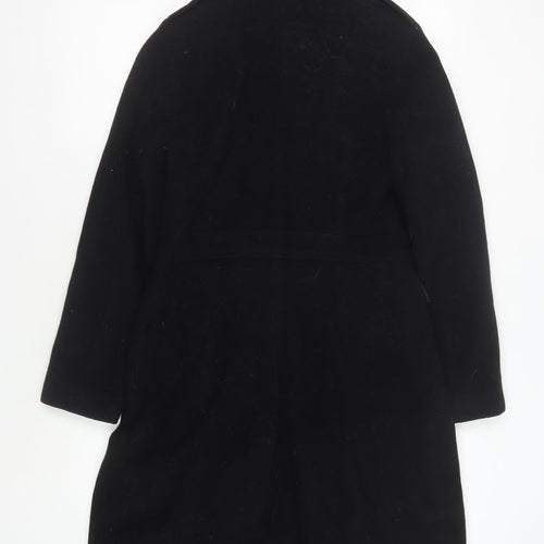 Next Women's Black Button Wool Coat Size 6
