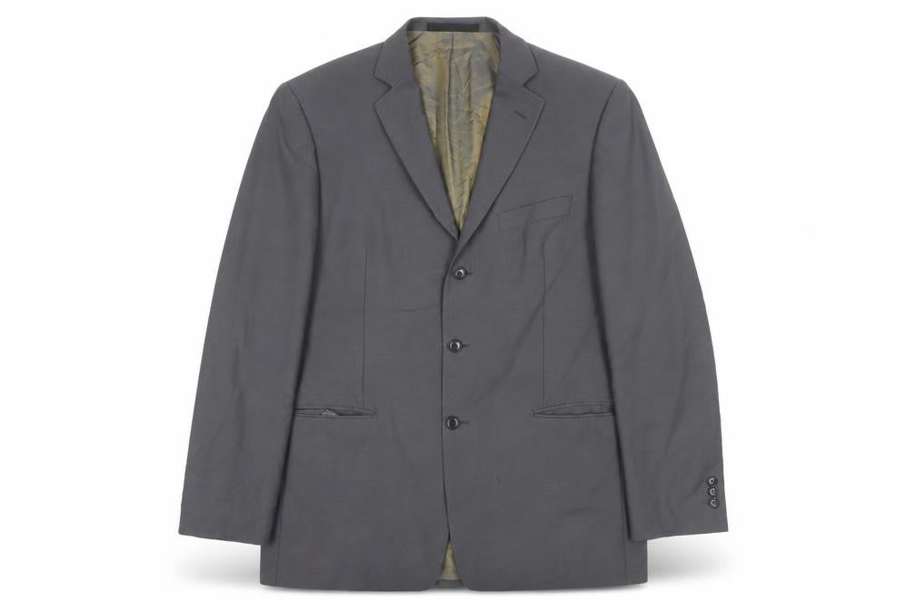 Front view of Marks & Spencer Men's Grey Wool Suit Jacket 42L