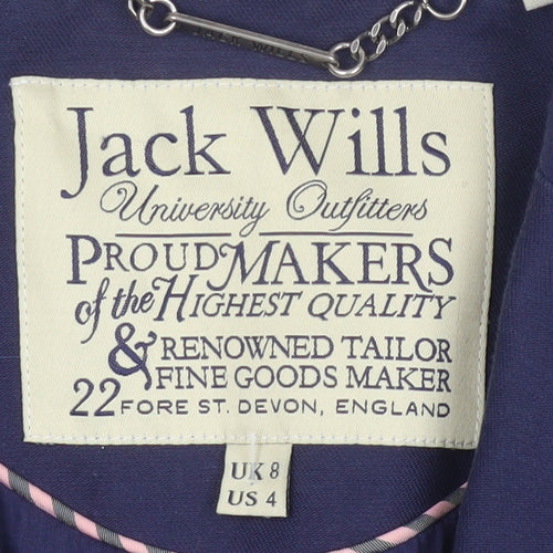 Jack Wills Women's Blue Blazer Size 8, Regular Fit